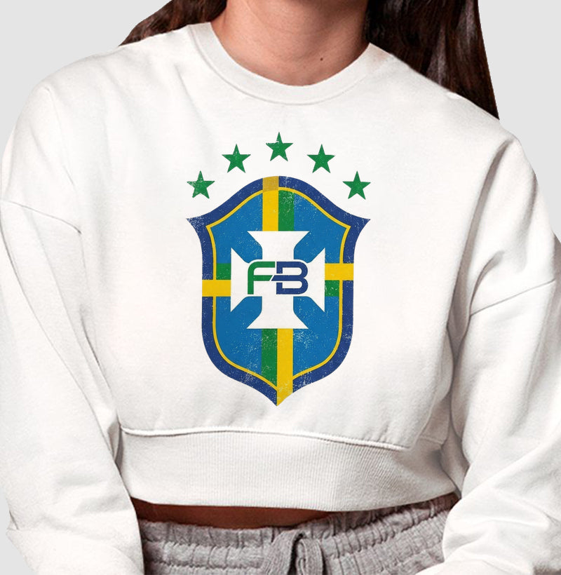 Moletom Cropped Brasil FB